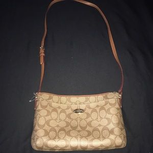 Light Brown Coach Side bag
